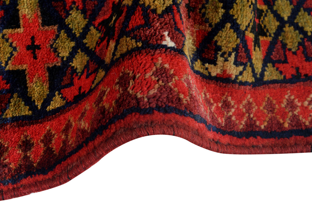 3.5 x 4.4 Afghan Turkman Bokhara Wool Rug #P1277