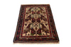 Load image into Gallery viewer, 2.11 x 4.5 PICTORIAL primitive faces handmade Wool Rug #P1283