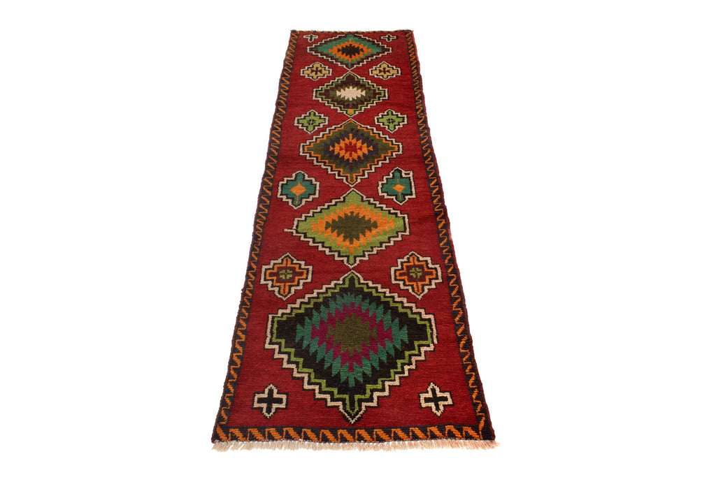 2.3 x 8.2 Afghan tribal Rug Narrow Runner #P1291