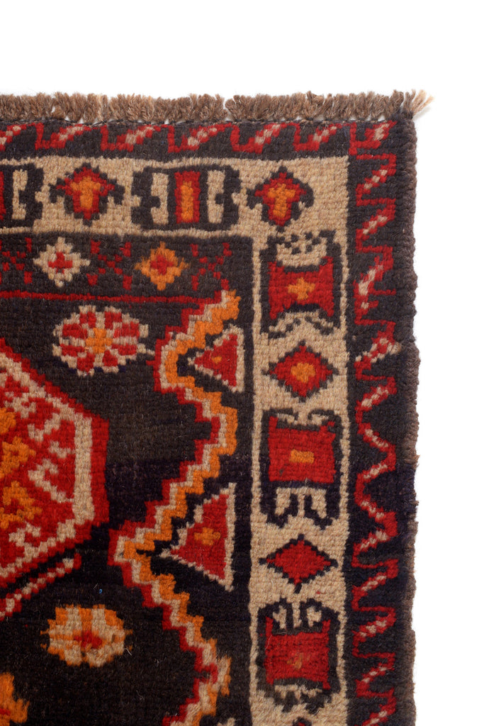 2.3 x 9.0 Afghan Handmade Wool Runner #P1295