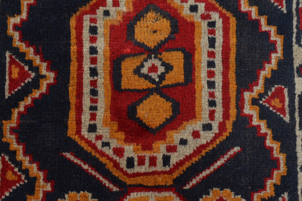 2.3 x 9.0 Afghan Handmade Wool Runner #P1295