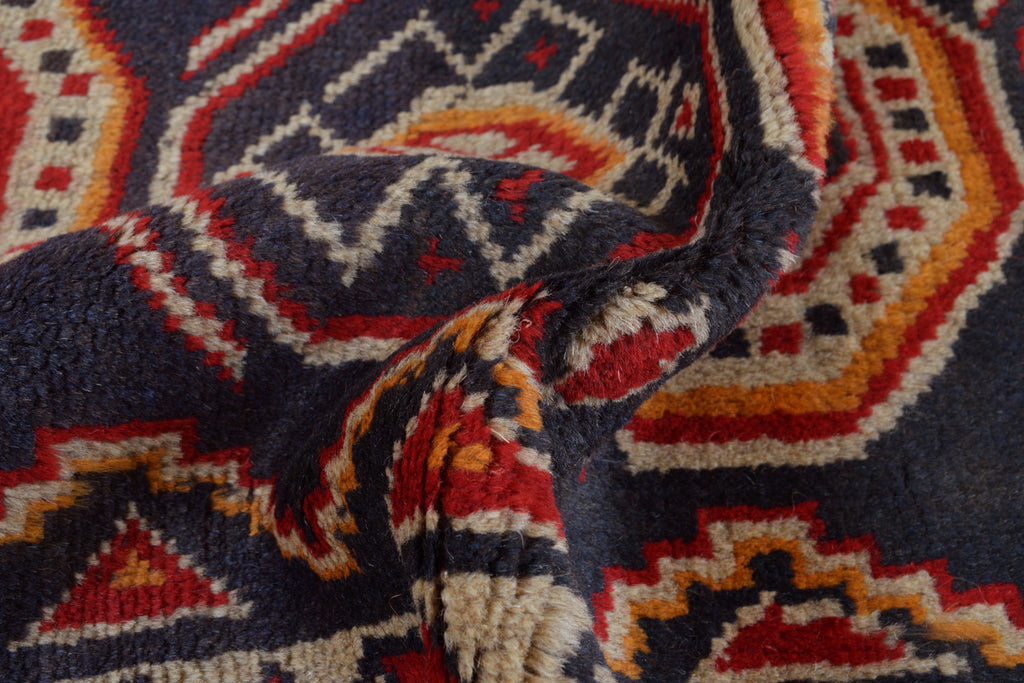 2.3 x 9.0 Afghan Handmade Wool Runner #P1295