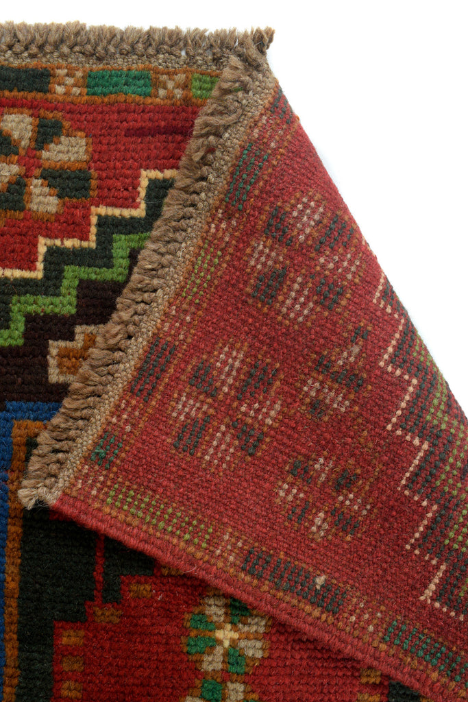 2.6 x 9.3 Afghan Wool Runner Tribal Carpet #P1297