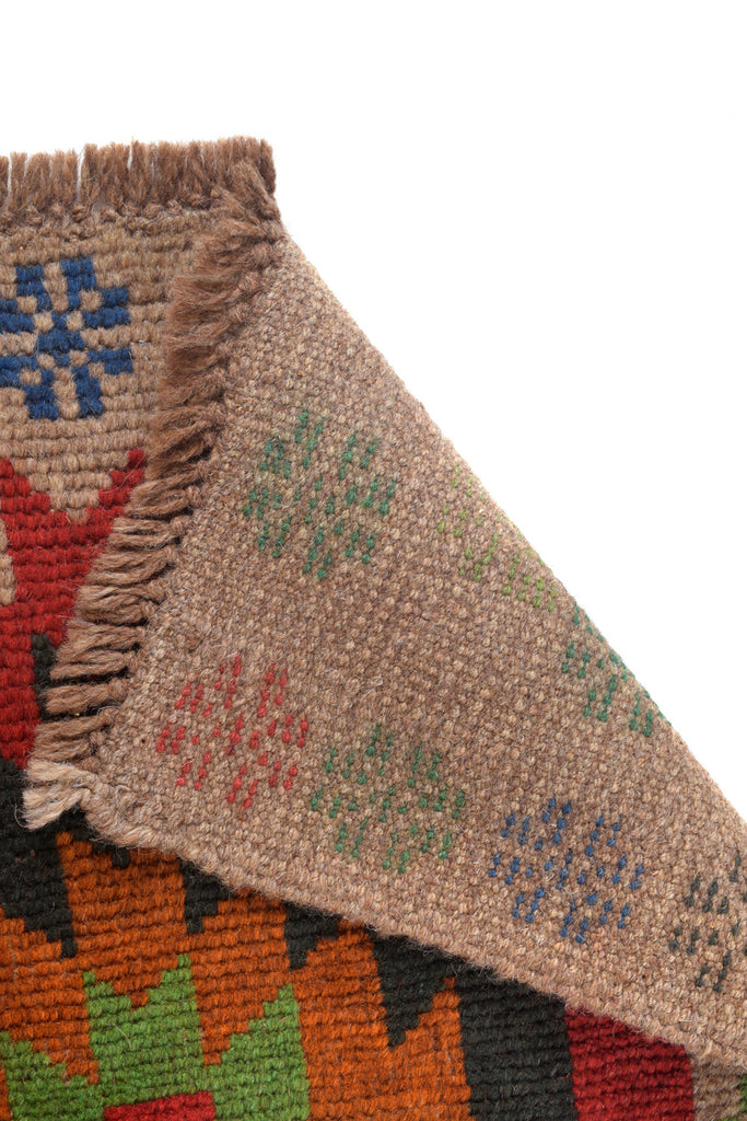 2.2 x 6.4 Short Runner Ethnic Afghan Handmade Wool #P1298