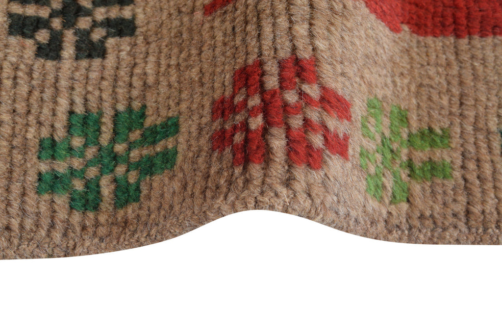 2.2 x 6.4 Short Runner Ethnic Afghan Handmade Wool #P1298