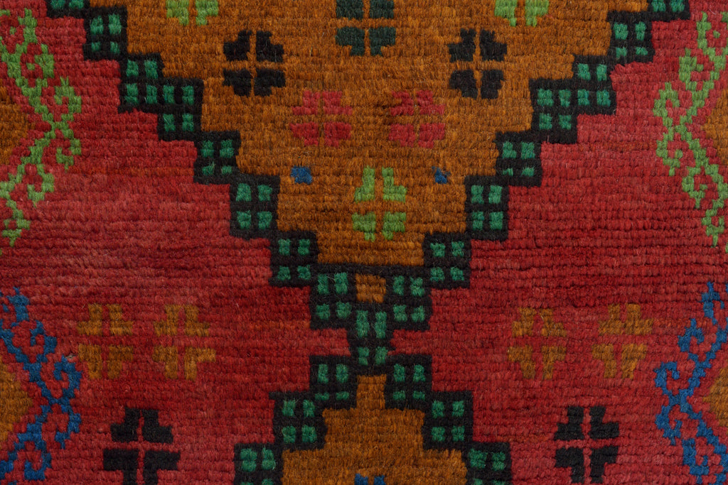 2.2 x 6.0 Feet Short Handmade Runner Wool Afghanistan #P1303