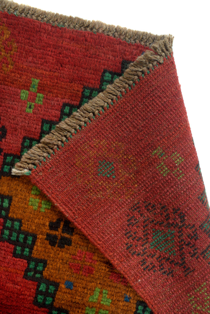 2.2 x 6.0 Feet Short Handmade Runner Wool Afghanistan #P1303