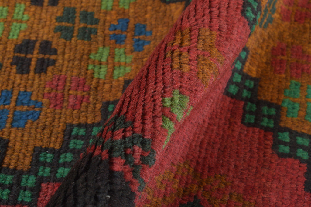 2.2 x 6.0 Feet Short Handmade Runner Wool Afghanistan #P1303