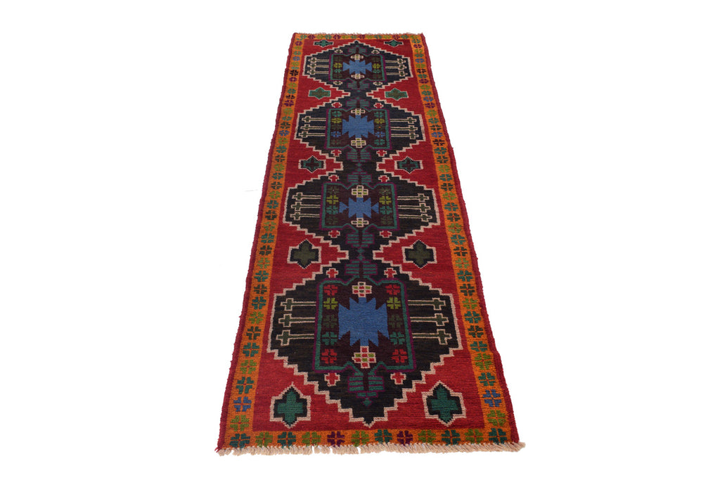 2.4 x 8.2 Wool Narrow tribal Runner #P1306