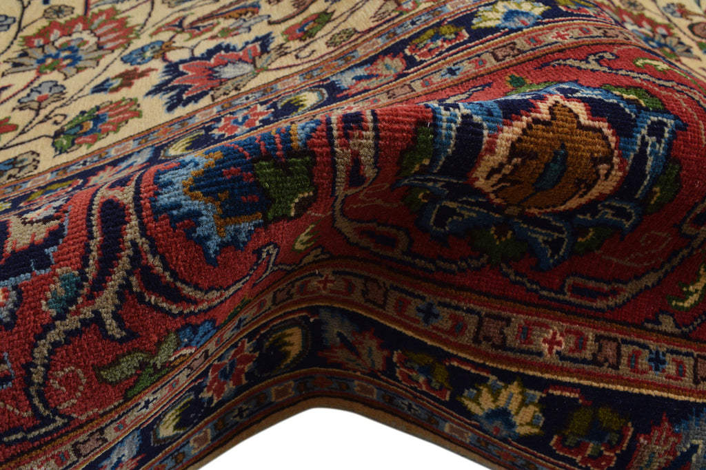 8.0 x 11.1 Authentic Persian Esfahan Wool Rug #P1324