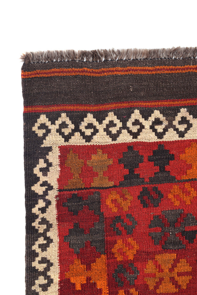 6.7 x 9.7 Flat Weave Afghan Kilim Wool Rug #P1422