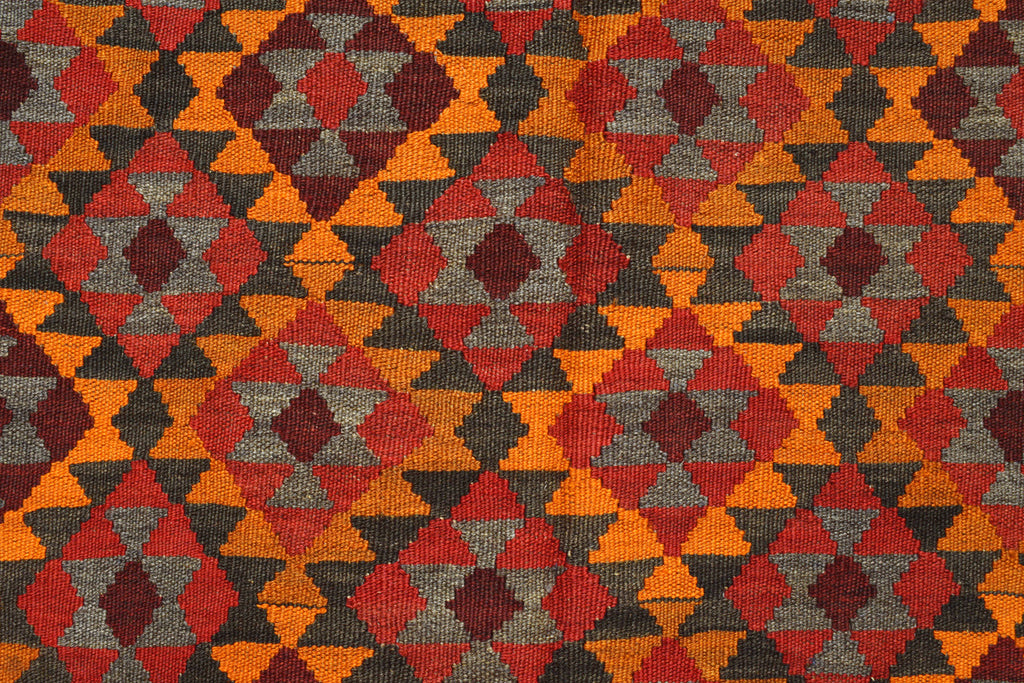 6.7 x 9.7 Flat Weave Afghan Kilim Wool Rug #P1422