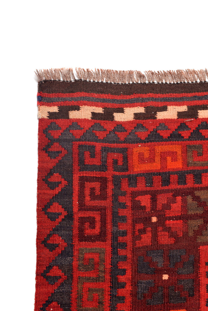 8.2 x 12.10 Afghan Old Flat Weave Kilim Wool Rug #P1425