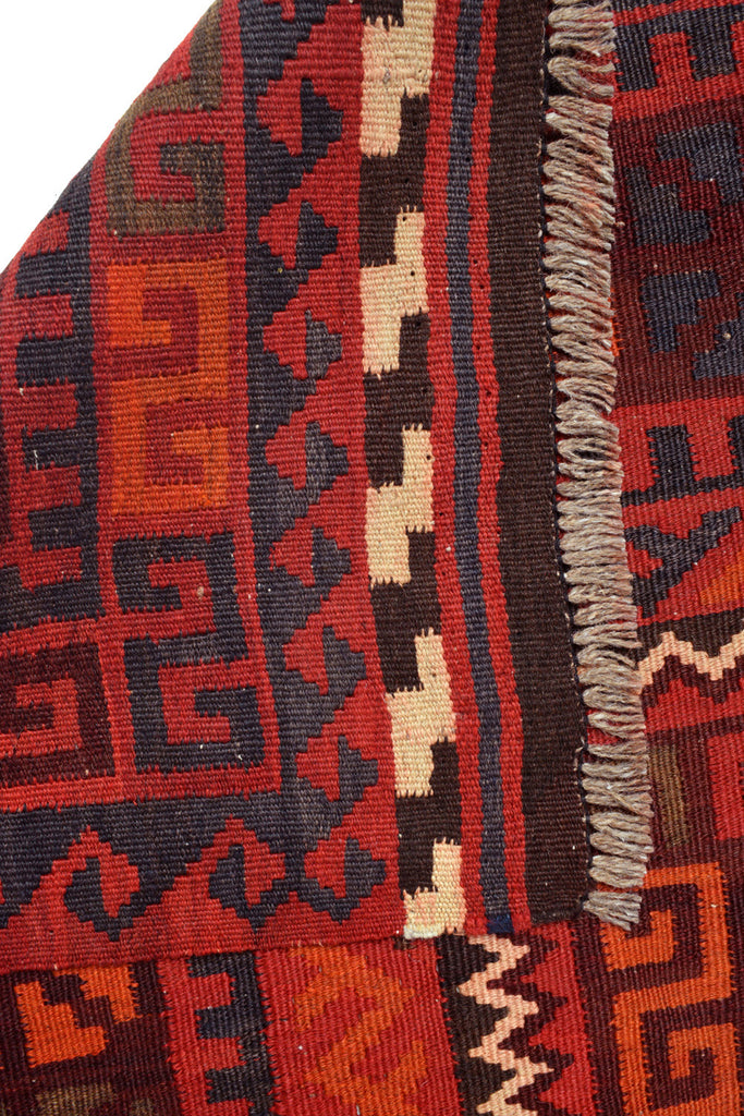 8.2 x 12.10 Afghan Old Flat Weave Kilim Wool Rug #P1425