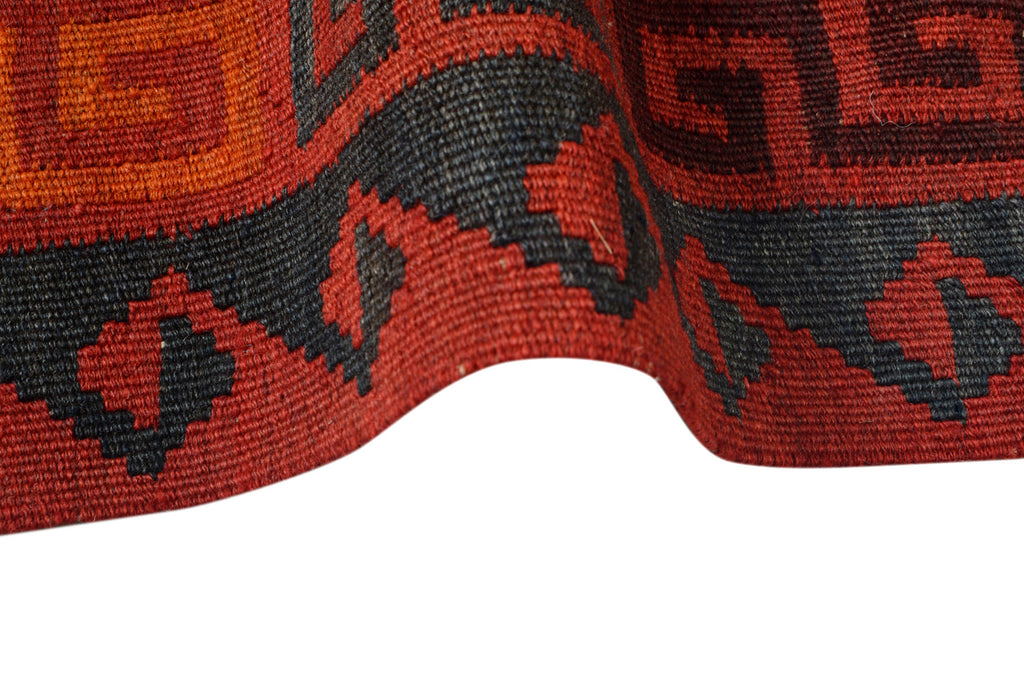 8.2 x 12.10 Afghan Old Flat Weave Kilim Wool Rug #P1425