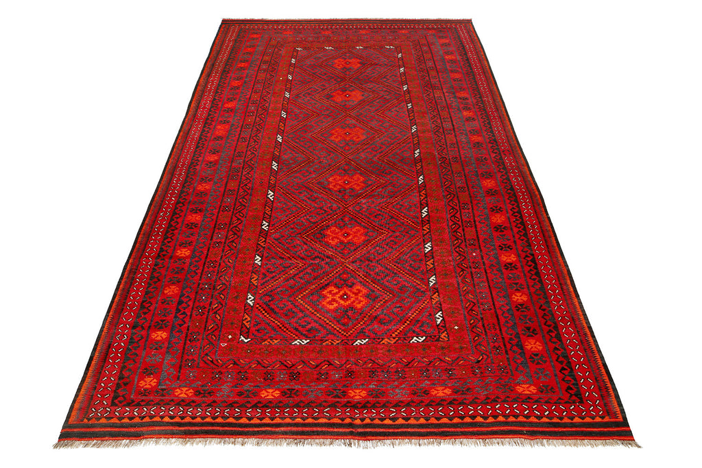 9.0 x 16.3 Oversize Kilim Rug Flat weave Wool Afghan #P1429