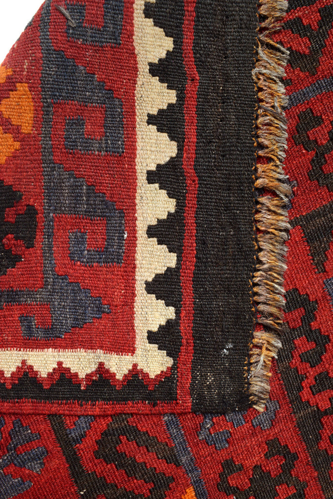 8.1 x 12.9 Handmade Afghanistan Wool Tribal Kilim Rug #P1432