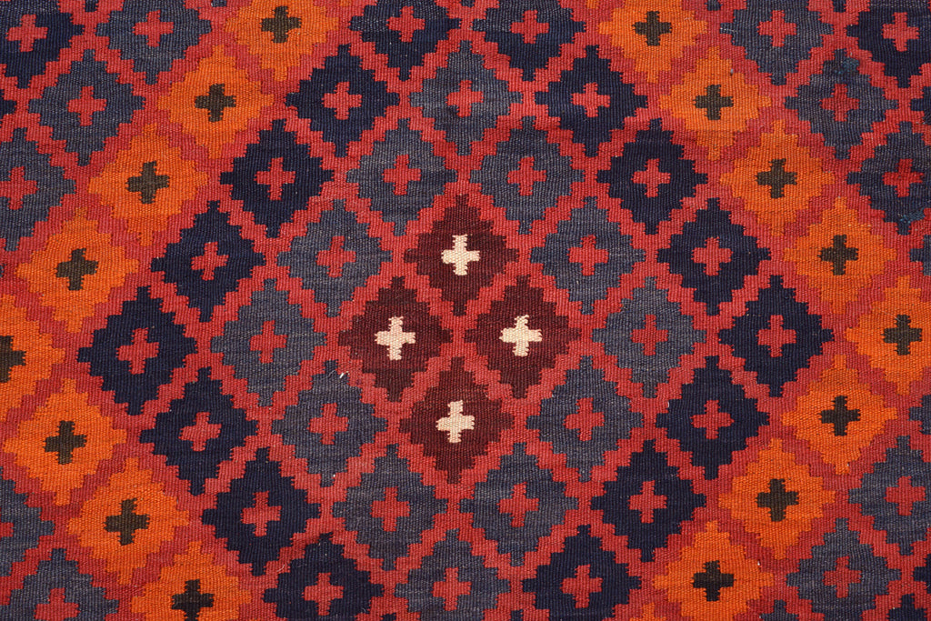 9.10 x 16.5 Oversize Afghan Handmade Wool Flat weave Kilim Rug #P1433