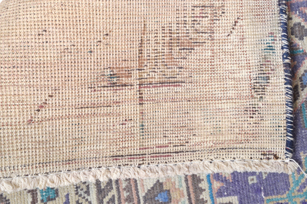 8.0 x 11.3 Purple Blue Persian Vintage Rug LOW PILE #P1439