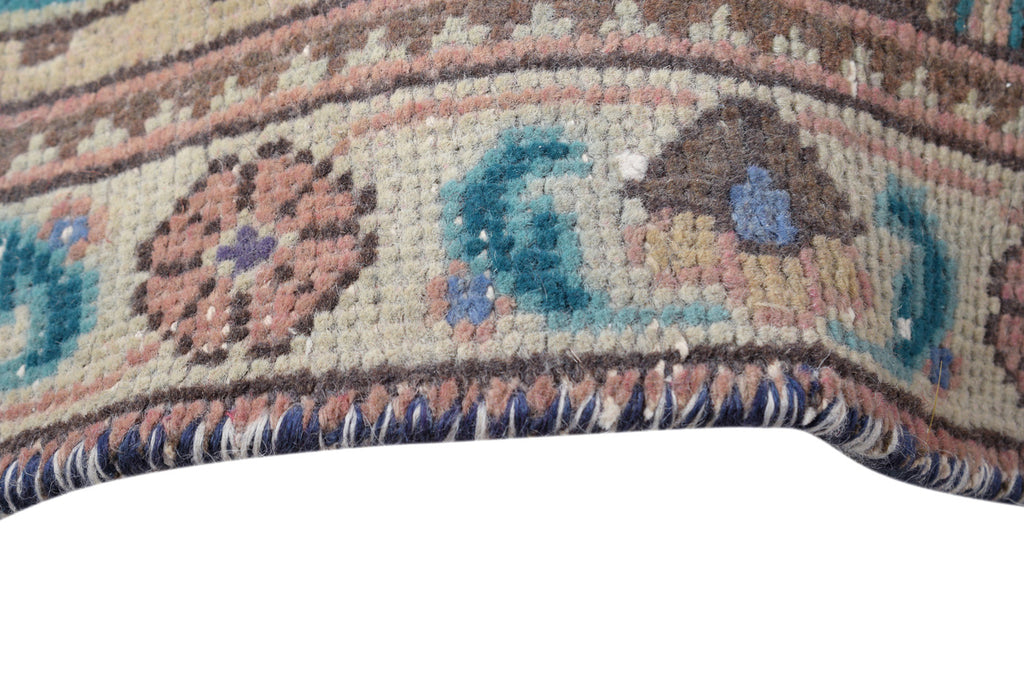 8.0 x 11.3 Purple Blue Persian Vintage Rug LOW PILE #P1439