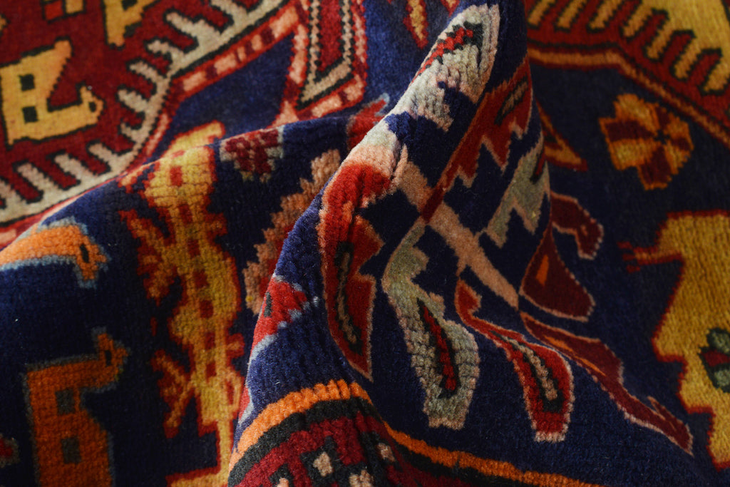 4 x 10 Wide Runner Persian Old Rug - Animal Motife #P1447