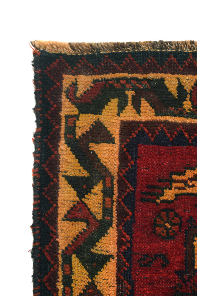 2.8 x 7.5 Vintage Persian rug Low Pile #P1449