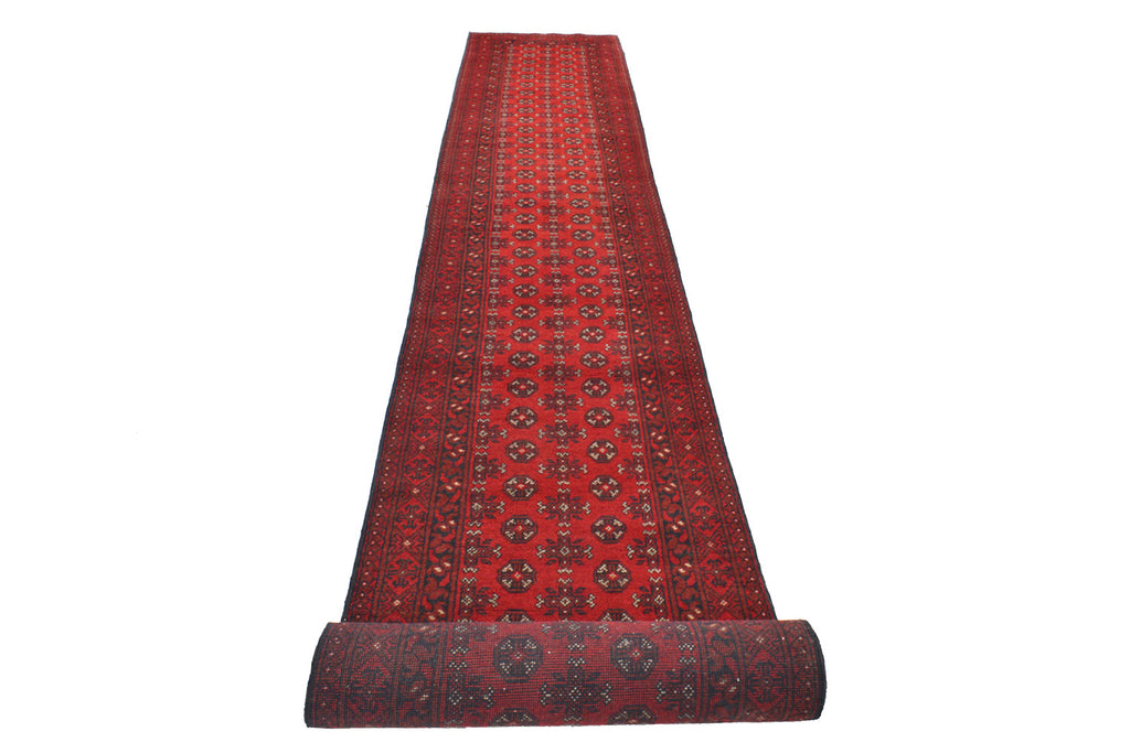 2.7 x 21.8 Runner Handmade Afghanistan Bokara Wool #P1461