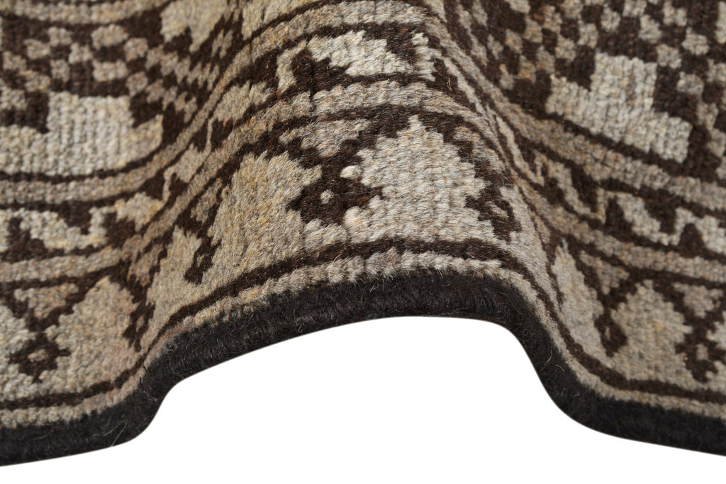 6.5 x 9.7 Authentic Turkman Bokara Wool Rug Hand-Knotted Afghan Capet NEUTRALS #P1473