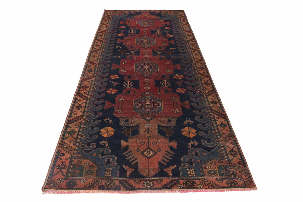 4.7 x 11.6 Semi-Antique Wide Runner Persian Sherazi Gallery Wide Runner Rug #P905