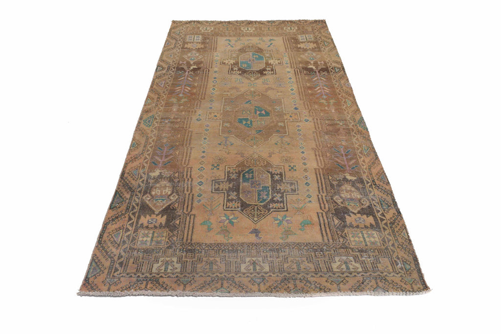 4' x 8' Handmade Old-Persian-Tribal-Runner-BROWN-Rug.jpg