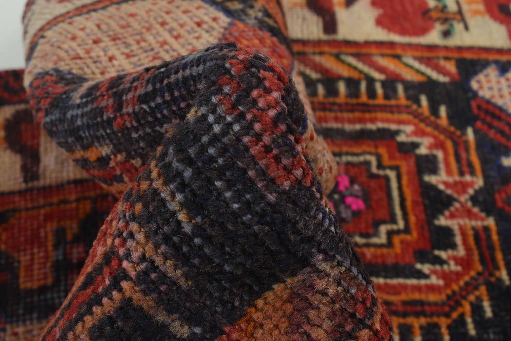 2 x 6.9 Runner Semi-Antique Persian Tribal Northwest Handmade Animal Rug #P916