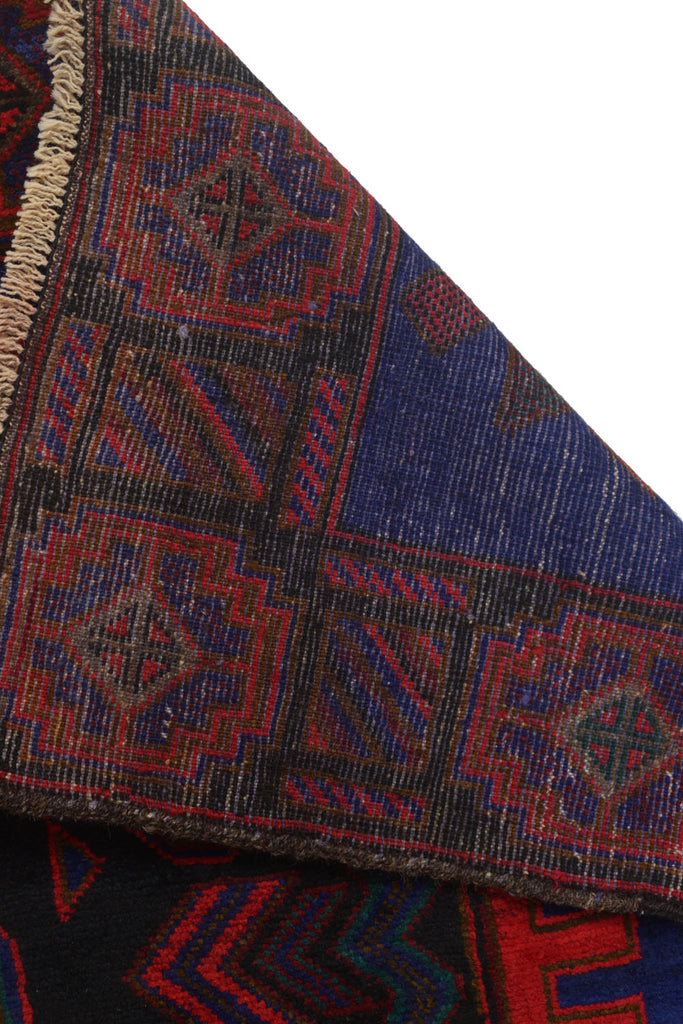 4.8 x 6.5 Afghan Tribal Wool Handmade Rug BLUE #P924