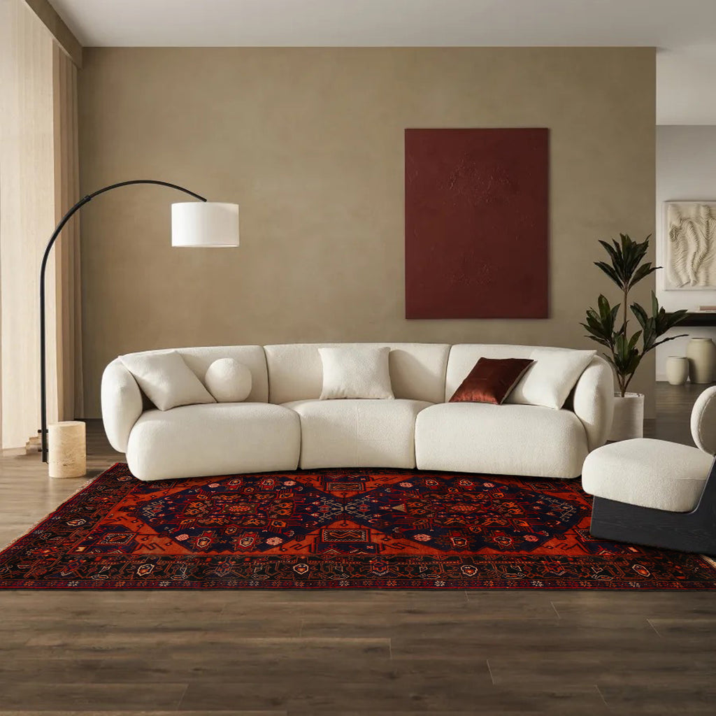 4'8" x 7'7" Floral Afghan Tribal Baluchi Rug #P926