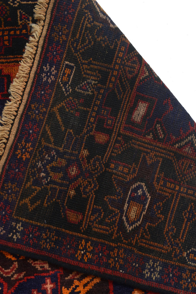 4'8" x 7'7" Floral Afghan Tribal Baluchi Rug #P926