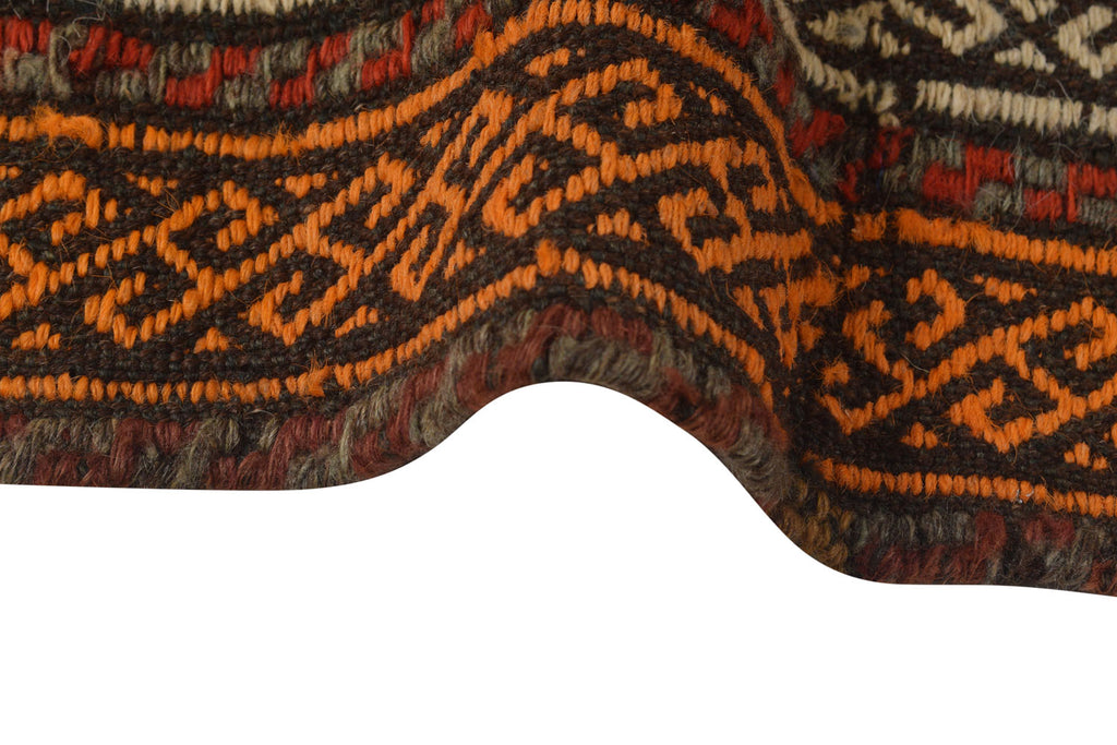 2.6 x 9.1 Afghan Flat Weave Wool Rug #P943