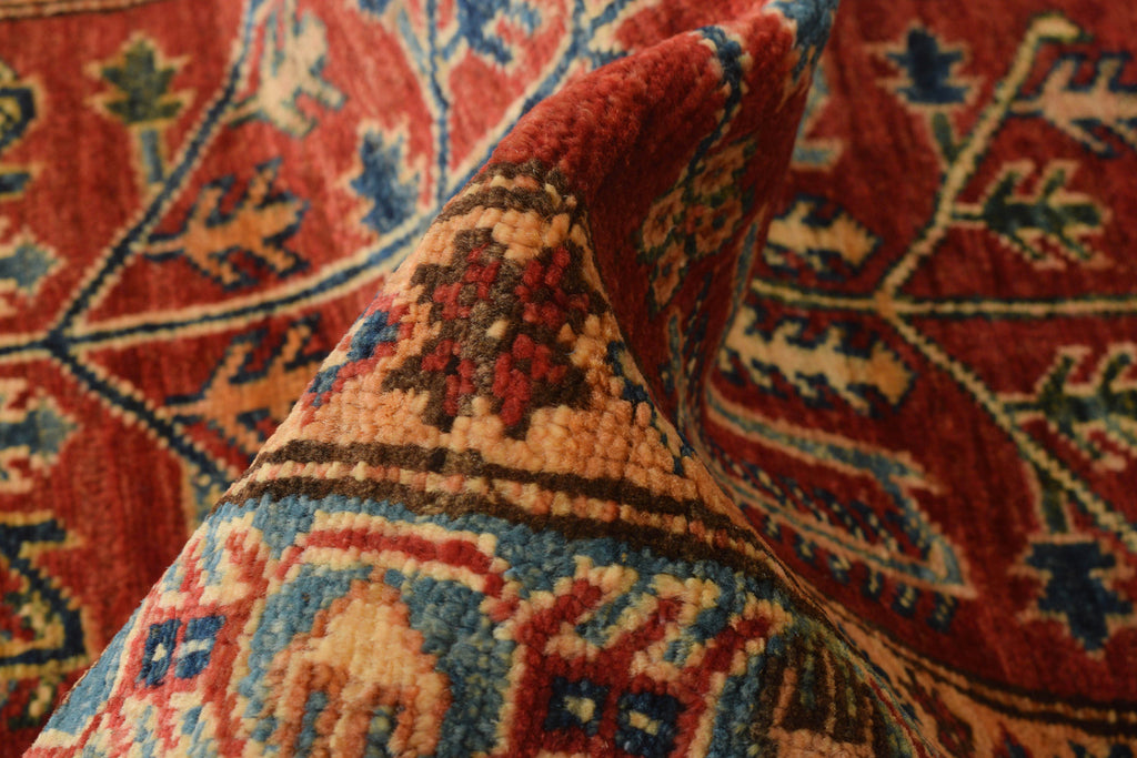 2.1 x 6 Super Kazak Rug Handmade Soft Silky Fine Wool #P952