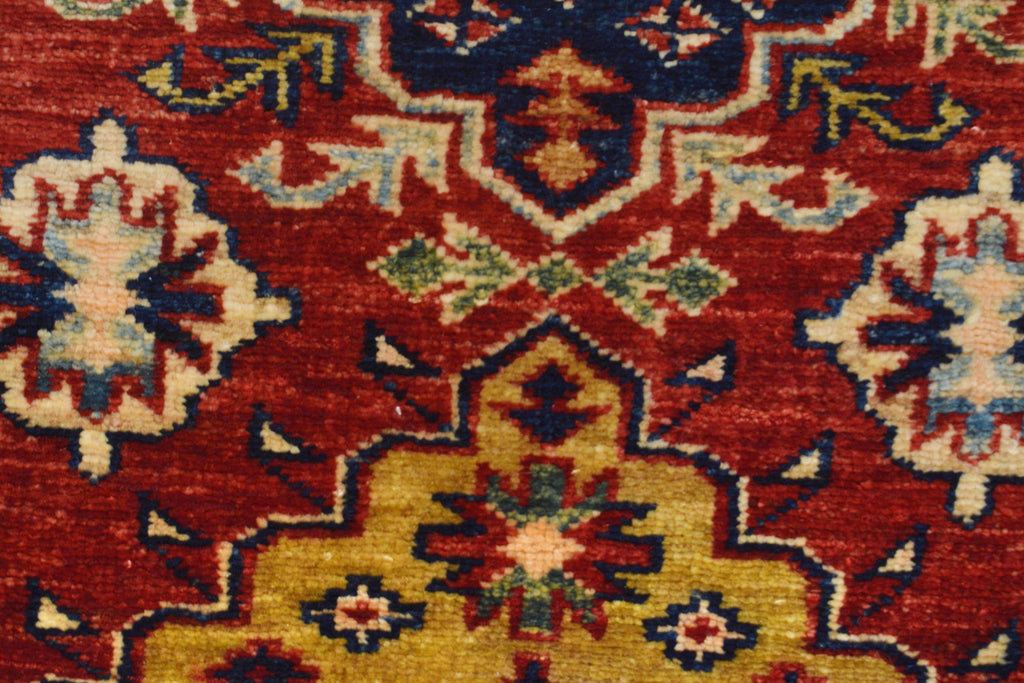 2.7 x 6.4 Quality Super Kazak Runner Handmade Soft Silky Fine Wool #P954