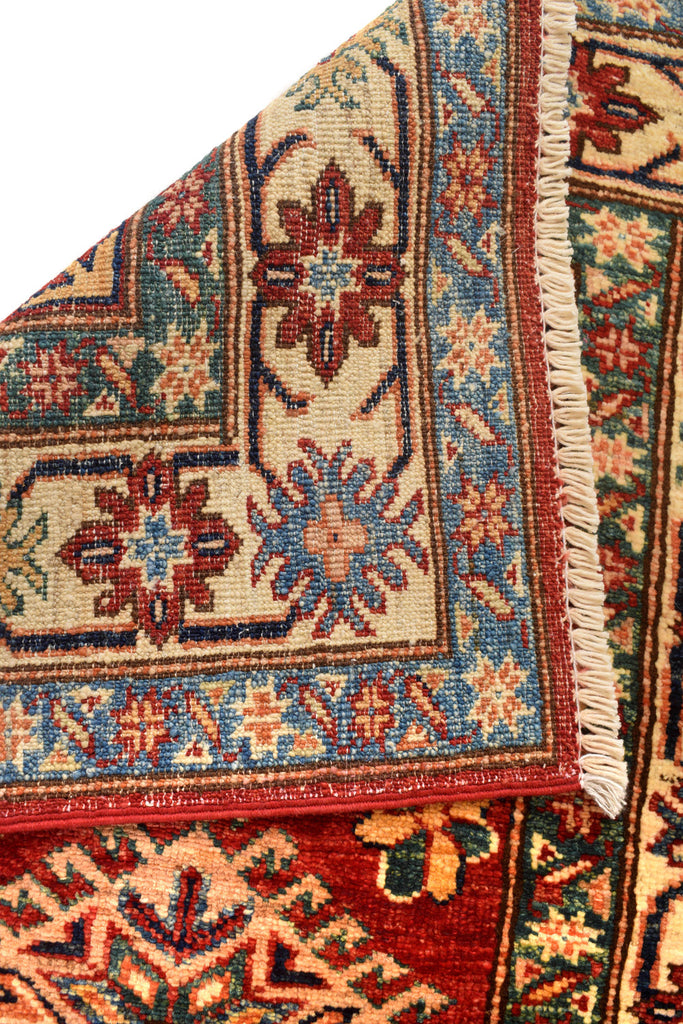 2.6 x 7.2 Quality Super Kazak Runner Handmade Soft Silky Fine Wool #P955