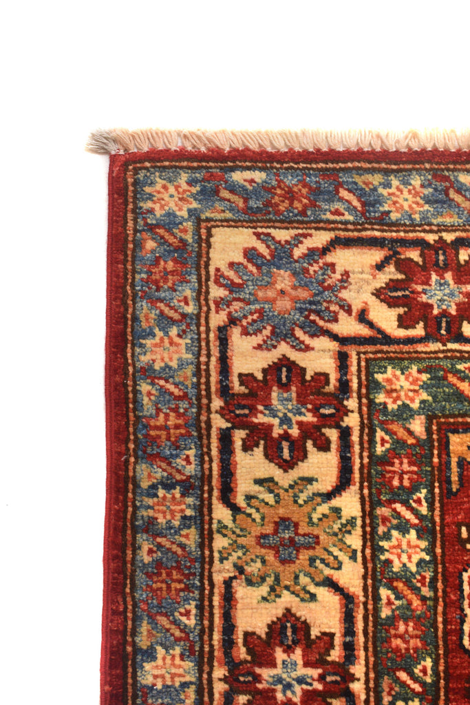 2.6 x 7.2 Quality Super Quality Kazak Runner Handmade Soft Silky Fine Wool #P957