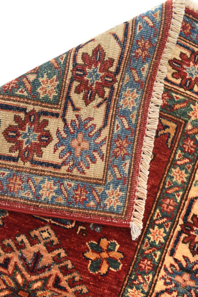 2.6 x 7.2 Quality Super Quality Kazak Runner Handmade Soft Silky Fine Wool #P957