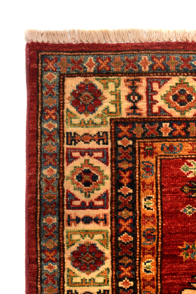 2.8 x 7 Quality Super Kazak Runner Handmade Soft Silky Fine Wool #P958