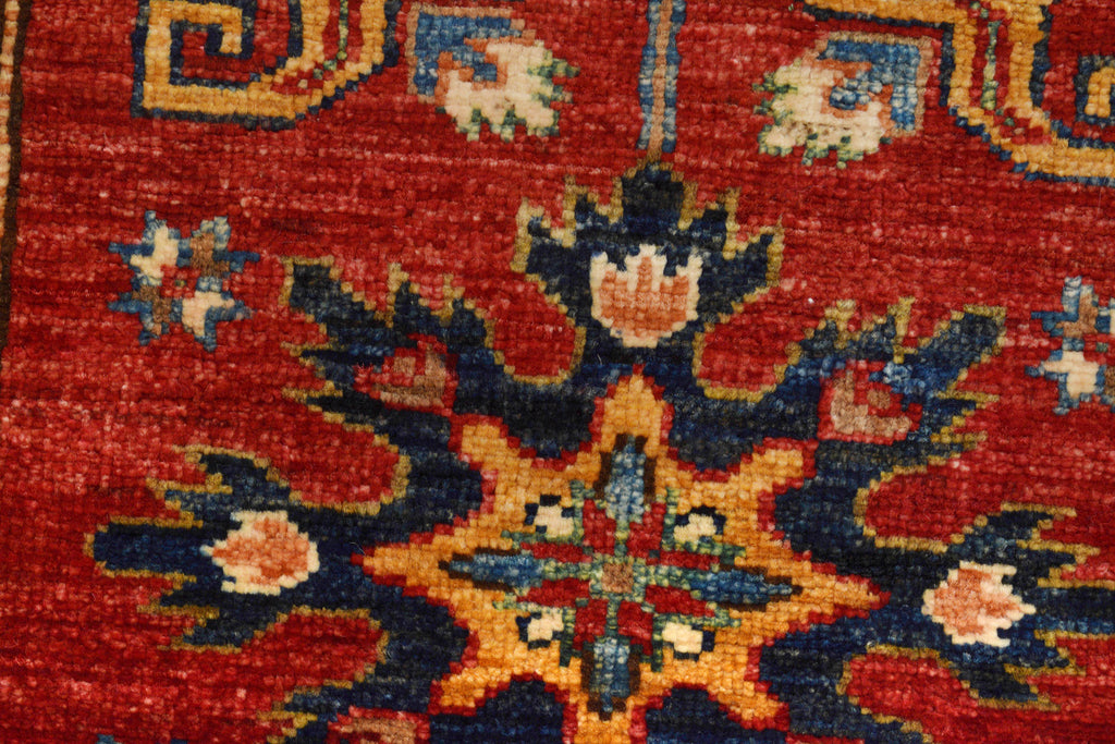 2.8 x 7 Quality Super Kazak Runner Handmade Soft Silky Fine Wool #P958