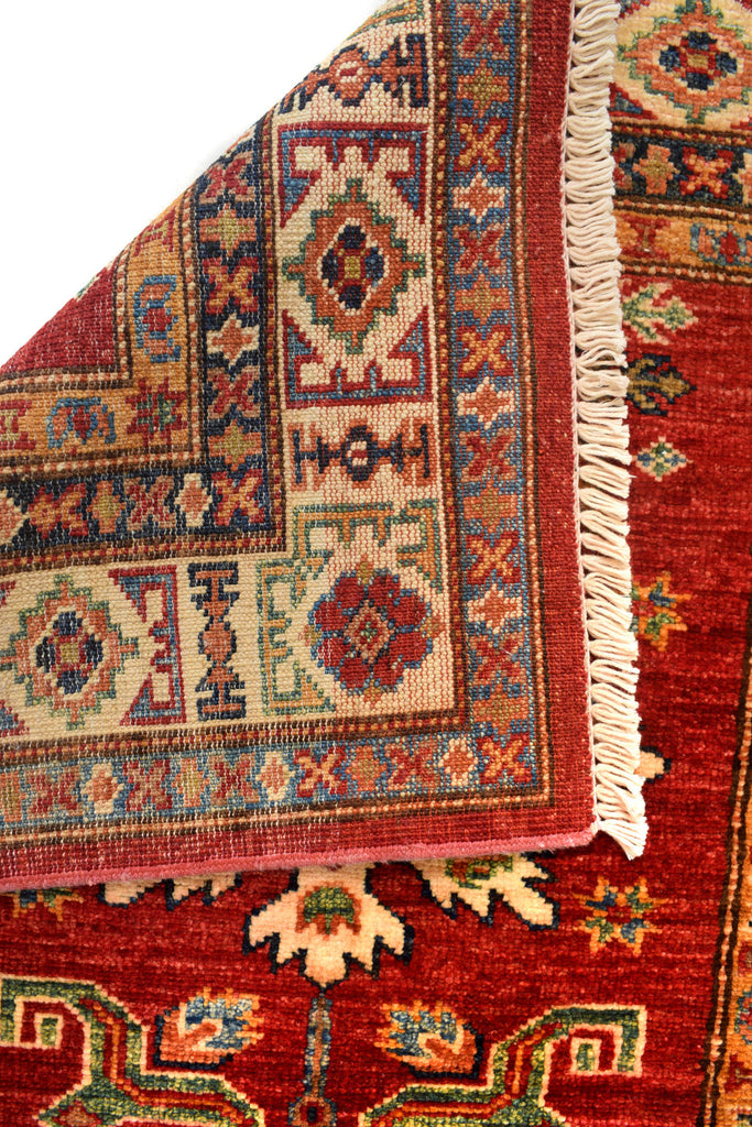 2.8 x 7 Quality Super Kazak Runner Handmade Soft Silky Fine Wool #P958