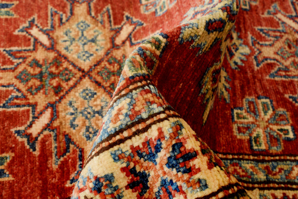 2 x 6 Quality Super Kazak Runner Handmade Soft Silky Fine Wool #P961