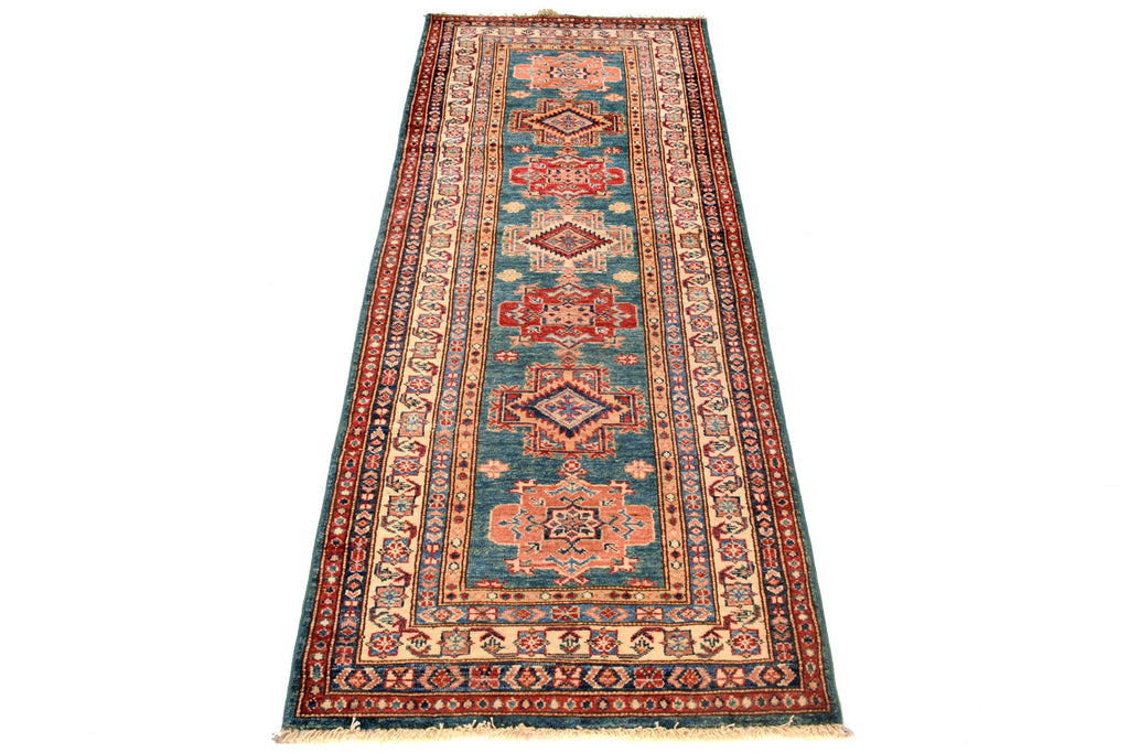 2.6 x 6.8 Runner (2.6x6.8) Handmade Super Kazak Quality Silky Wool Rug #P973