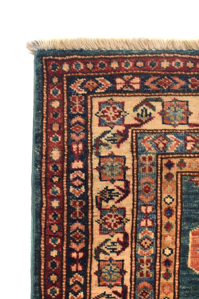 2.6 x 6.8 Runner (2.6x6.8) Handmade Super Kazak Quality Silky Wool Rug #P973