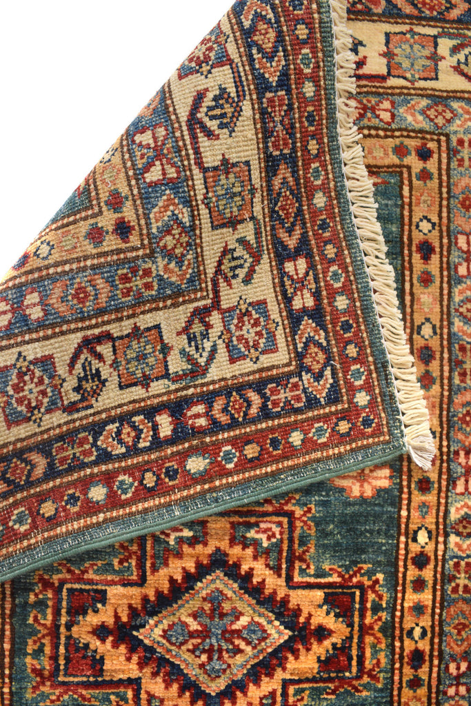 2.6 x 6.8 Runner (2.6x6.8) Handmade Super Kazak Quality Silky Wool Rug #P973