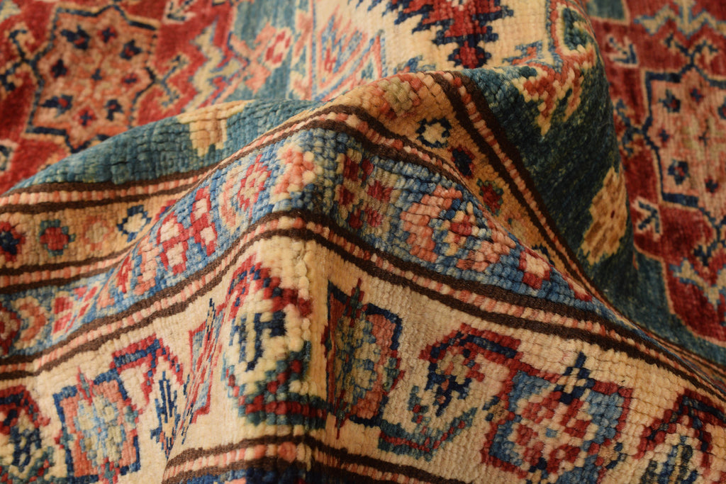 2.6 x 6.8 Runner (2.6x6.8) Handmade Super Kazak Quality Silky Wool Rug #P973