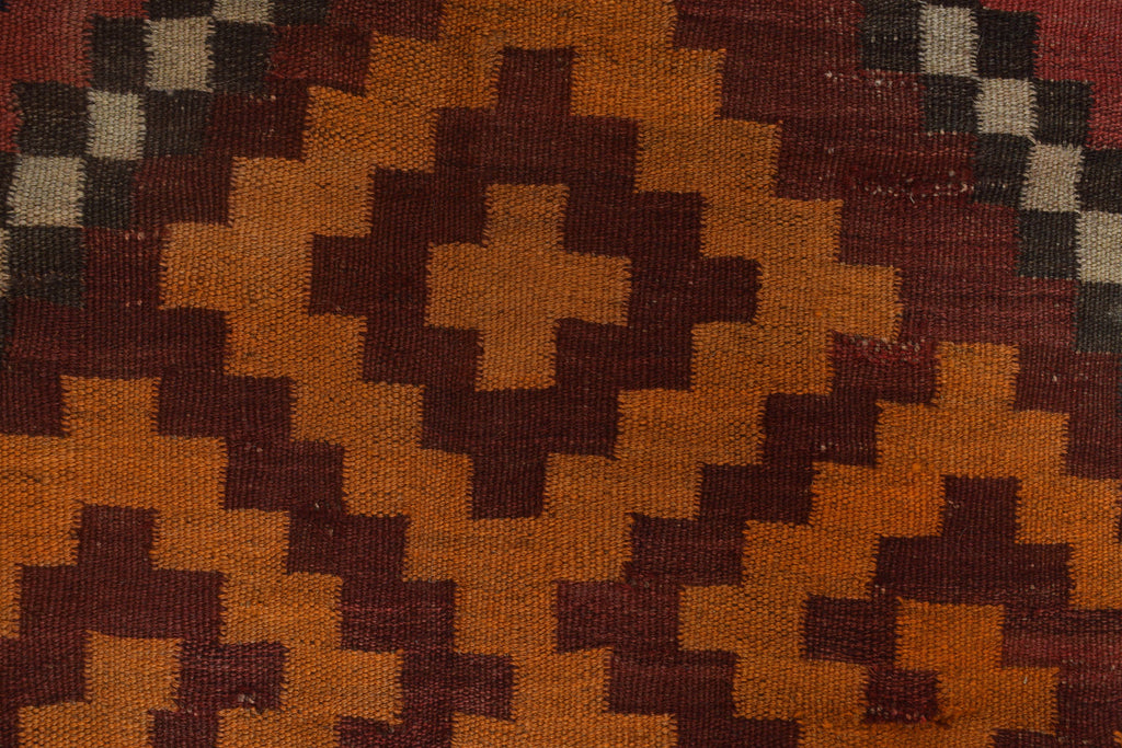 9.1 x 14.9 Afghan Finer Kilim Flat-Weave Tribal Rug 1980's #P986