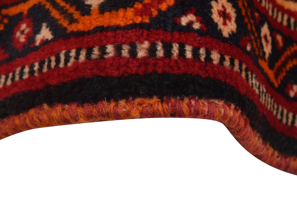 5.4 x 8.4 Persian Tribal Shirazi Qashqai Rug Horse Heads Figures #P999